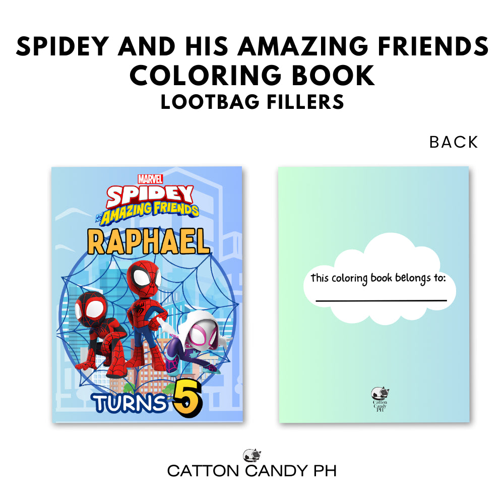 Personalized coloring book loot bag fillers Party favors Birthday Souvenirs