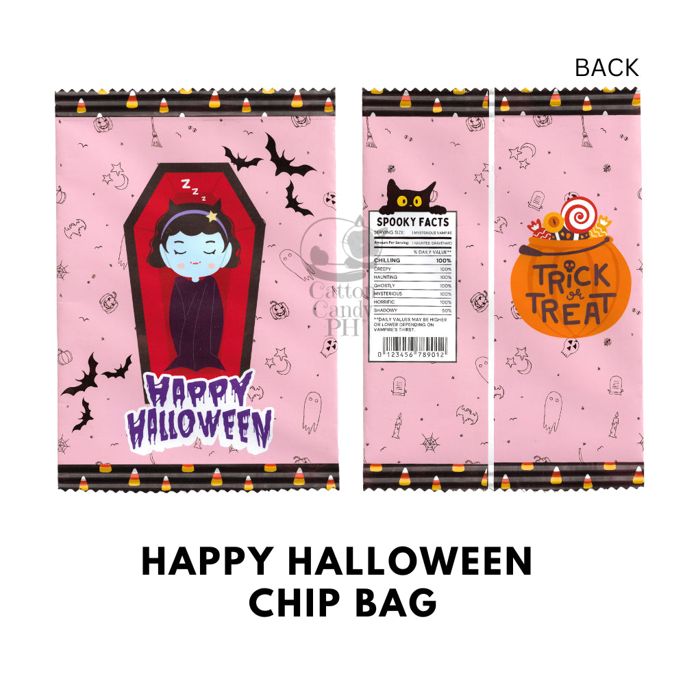 Happy Halloween Trick or Treat Cute Chip Bag Loot Bag Party Favor