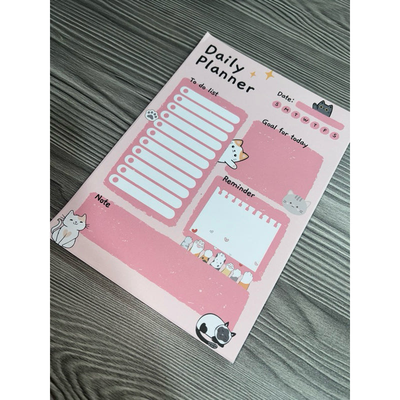 Cat Design Daily Planner Notepad