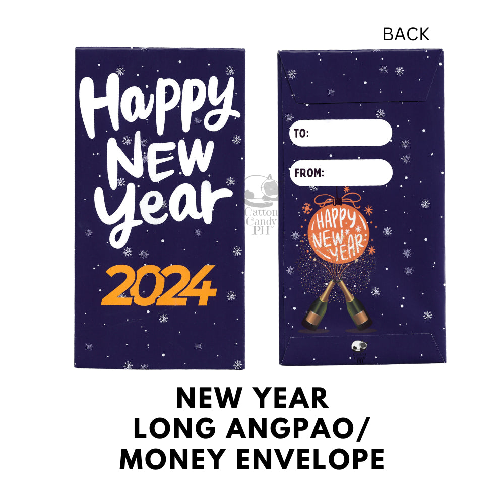 2025 New Year-Themed Long Angpao Money Envelope: Festive Cash Gift Holder for Holiday Giving