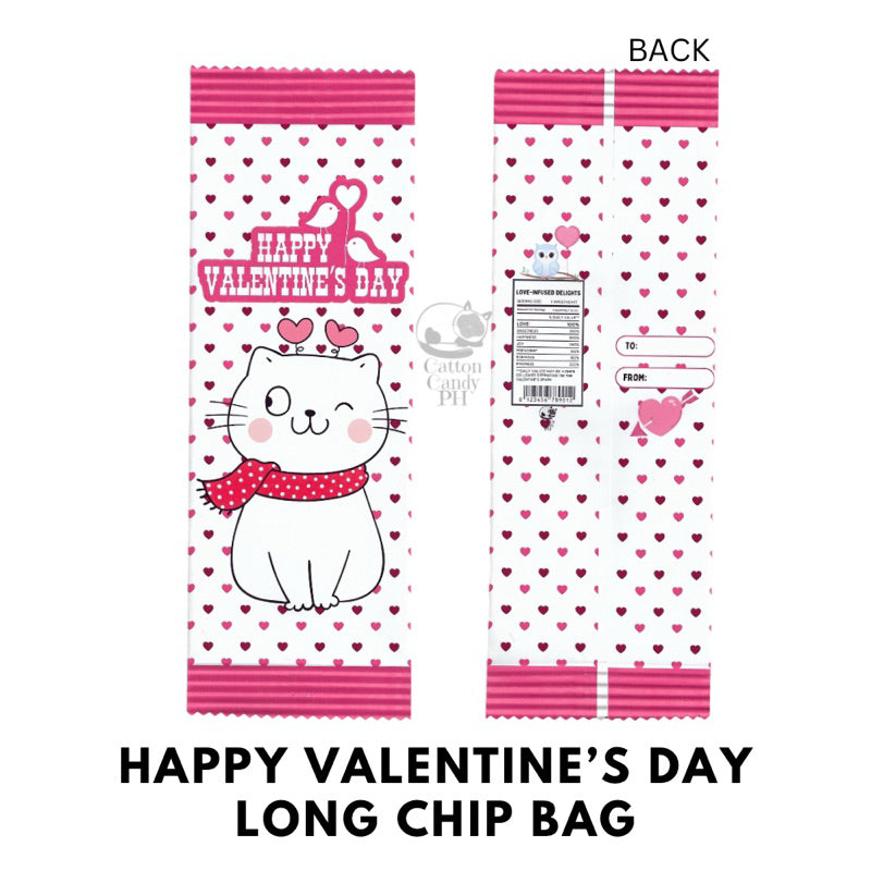 Valentine’s Day Heart’s Day Long Chip Bag Loot Bag Party Favor