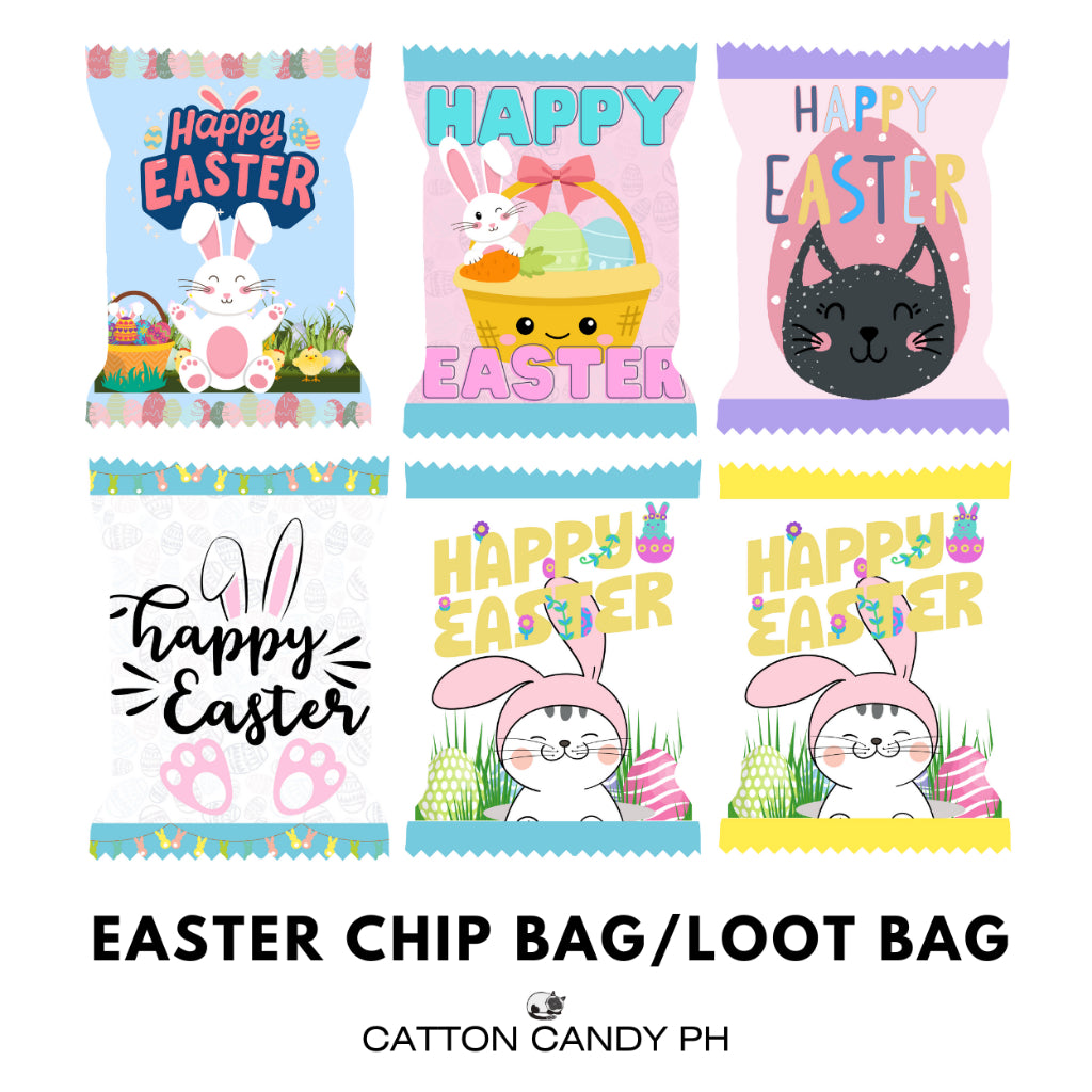 Happy Easter Sunday | Easter Egg Hunt | Chip Bag Loot Bag Party Holiday Favor