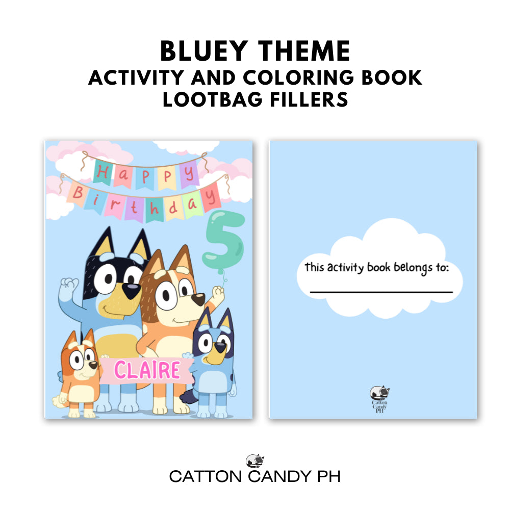 Personalized coloring book loot bag fillers Party favors Birthday Souvenirs