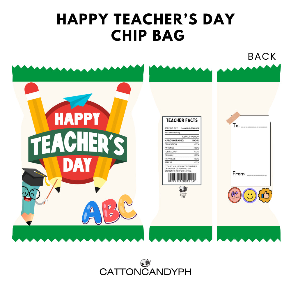 Happy Teacher's Day Chip Bag | Loot Bag | Gift Bag