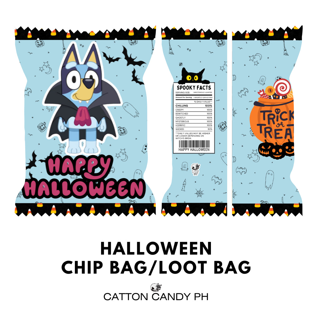 Happy Halloween Trick or Treat Cute Chip Bag Loot Bag Party Favor