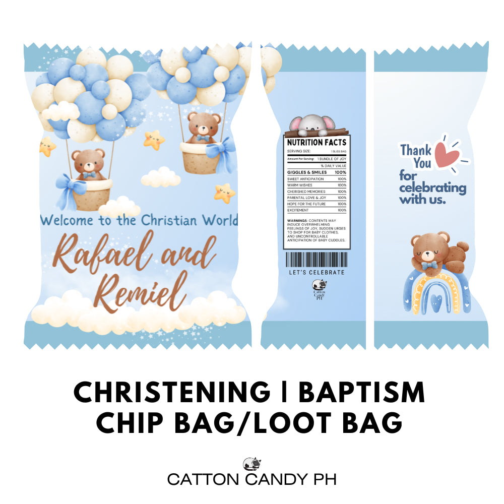 Baptism | Christening Chip Bag Party Favor Loot Bags