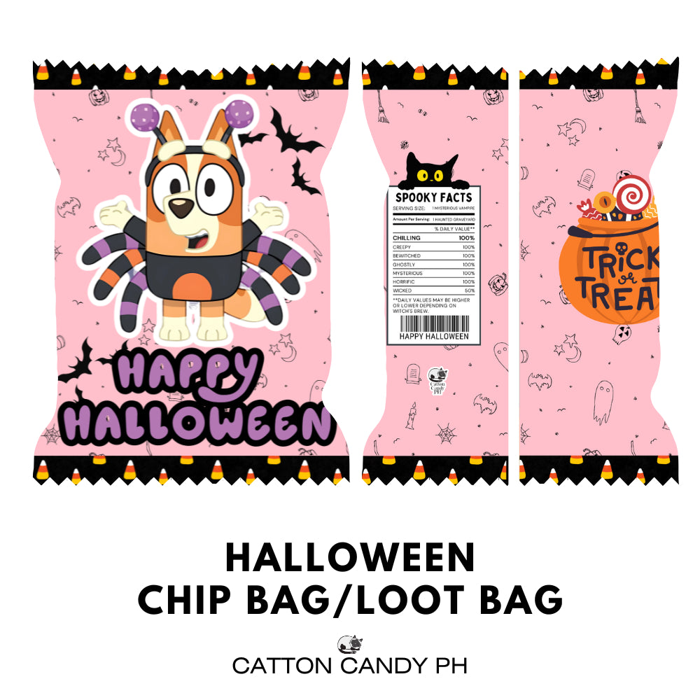 Happy Halloween Trick or Treat Cute Chip Bag Loot Bag Party Favor