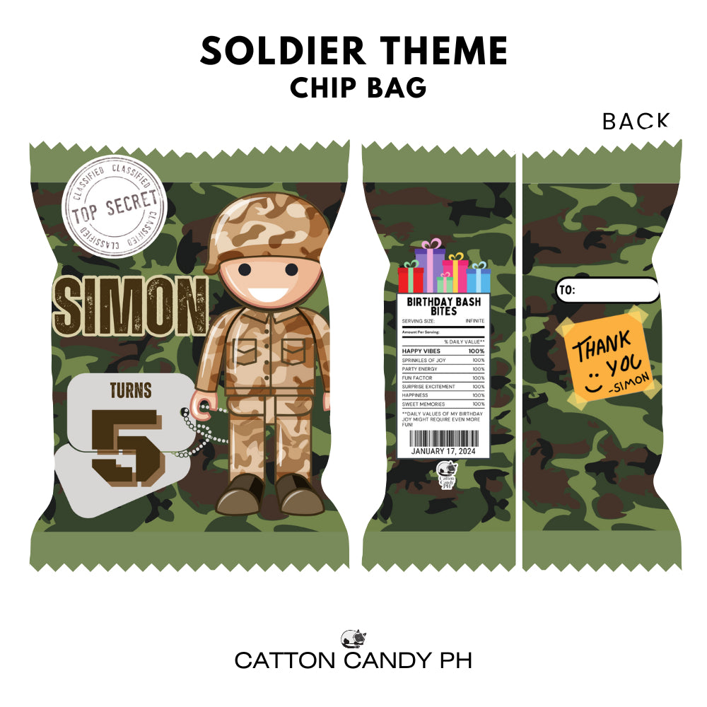 Themed Birthday Chip Bag Giveaways