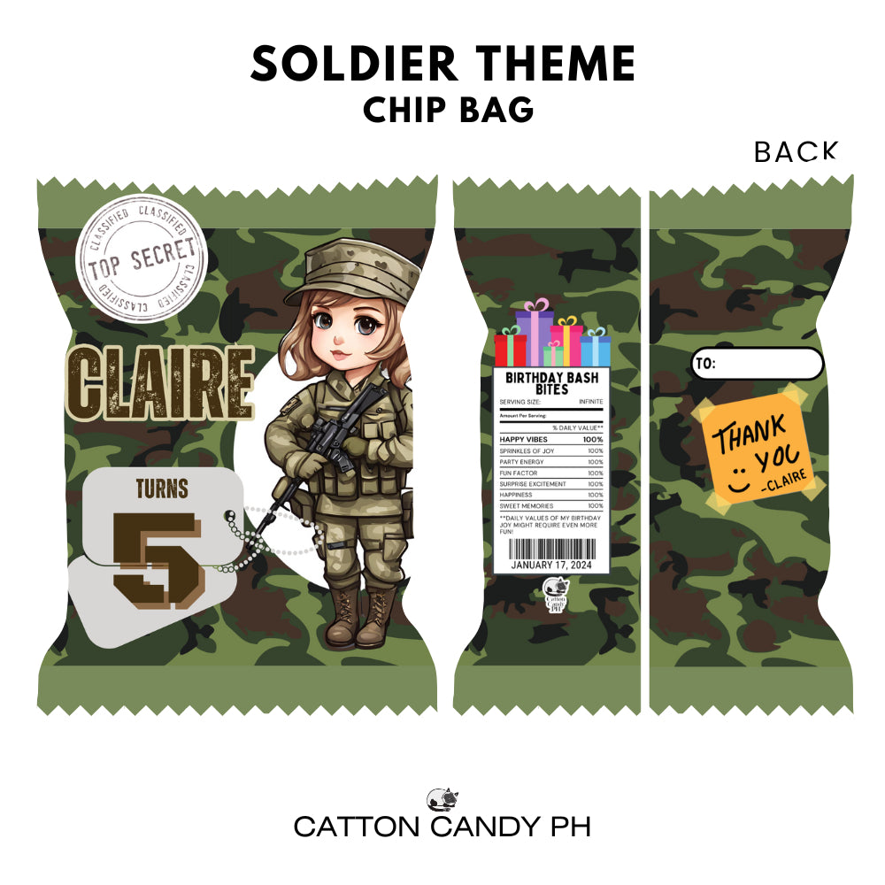 Themed Birthday Chip Bag Giveaways