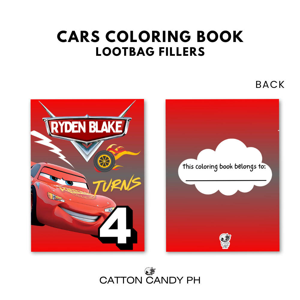 Personalized coloring book loot bag fillers Party favors Birthday Souvenirs