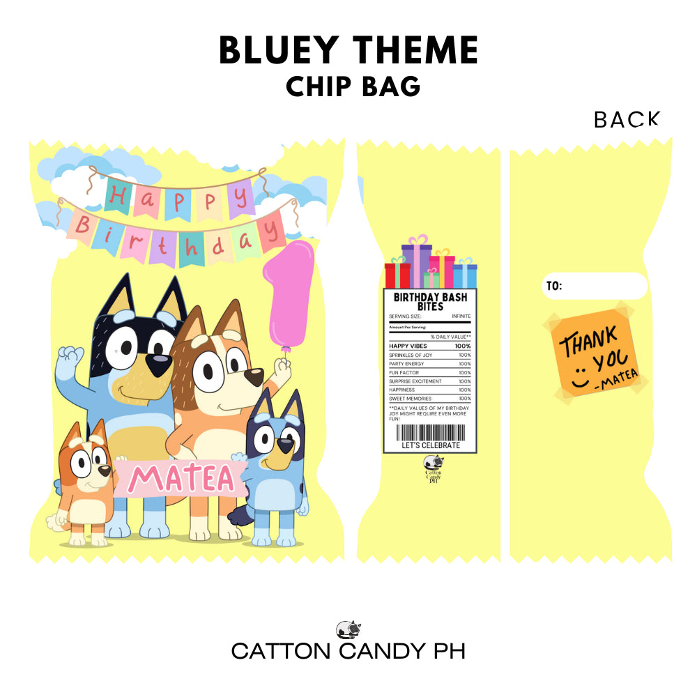 Personalized Birthday Loot Bag Party Favor Souvenir Chip Bag