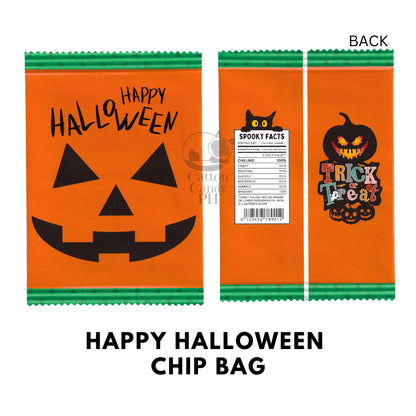 Happy Halloween Trick or Treat Cute Chip Bag Loot Bag Party Favor