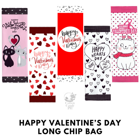 Valentine’s Day Heart’s Day Long Chip Bag Loot Bag Party Favor
