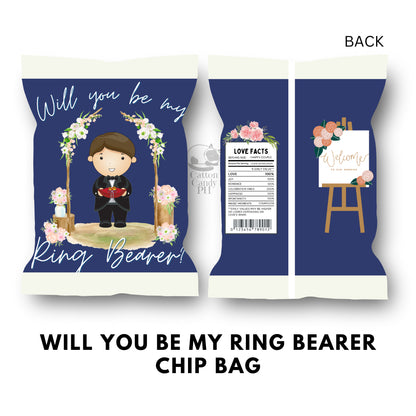 Bridesmaid Groomsman Flower Girl Ring Bearer Wedding Sponsors Proposal Gift Chip Bag