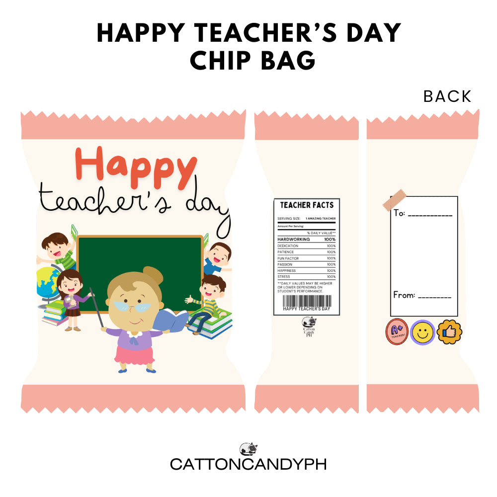 Happy Teacher's Day Chip Bag | Loot Bag | Gift Bag