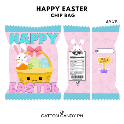 Happy Easter Sunday | Easter Egg Hunt | Chip Bag Loot Bag Party Holiday Favor