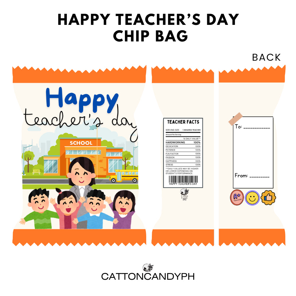 Happy Teacher's Day Chip Bag | Loot Bag | Gift Bag