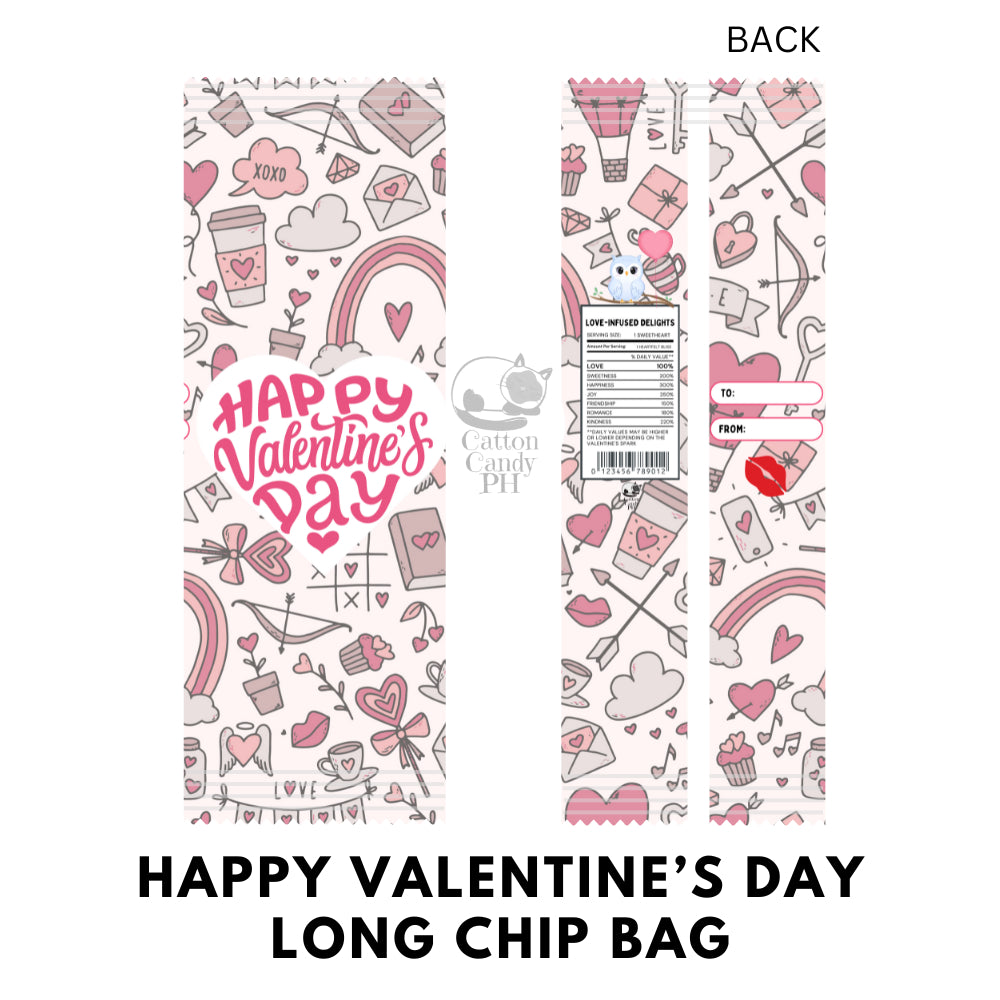 Valentine’s Day Heart’s Day Long Chip Bag Loot Bag Party Favor