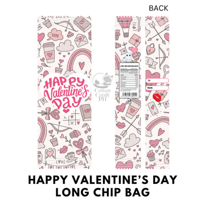 Valentine’s Day Heart’s Day Long Chip Bag Loot Bag Party Favor
