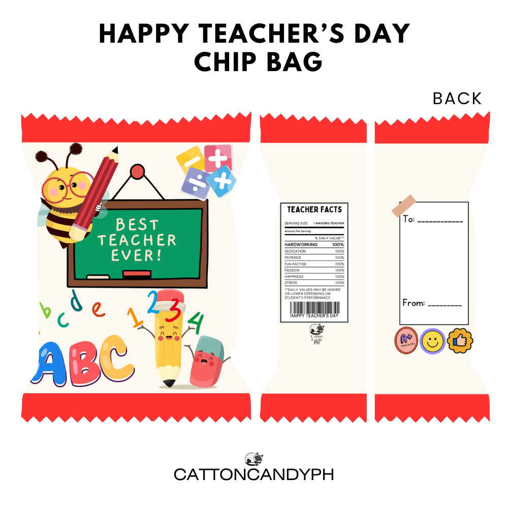 Happy Teacher's Day Chip Bag | Loot Bag | Gift Bag
