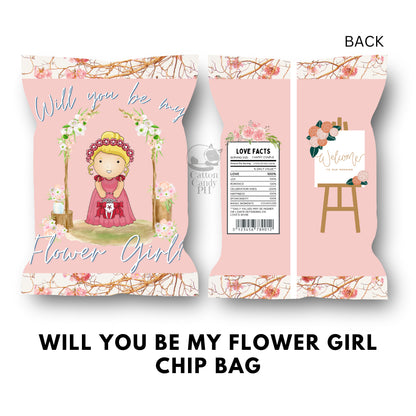 Bridesmaid Groomsman Flower Girl Ring Bearer Wedding Sponsors Proposal Gift Chip Bag