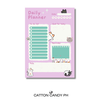 Cat Design Daily Planner Notepad