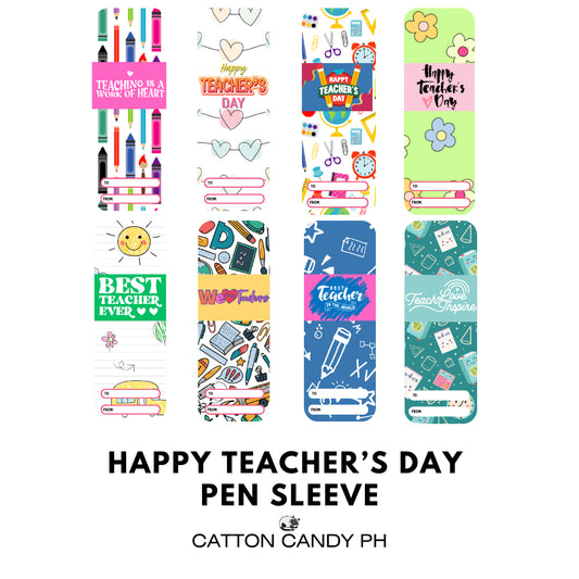 Happy Teacher's Day Pen Sleeve With Plastic (No pen included)