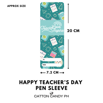 Happy Teacher's Day Pen Sleeve With Plastic (No pen included)