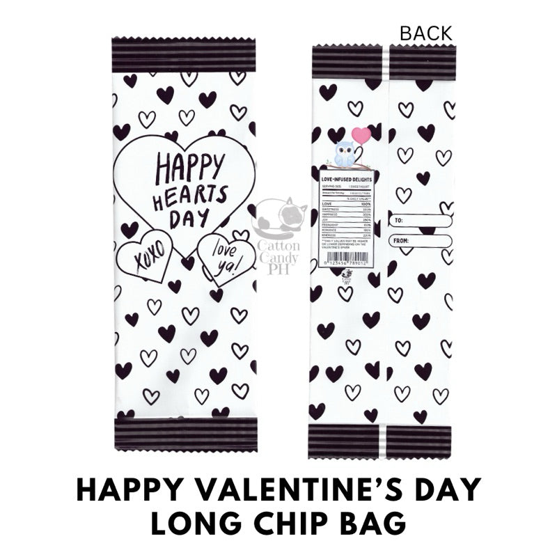 Valentine’s Day Heart’s Day Long Chip Bag Loot Bag Party Favor