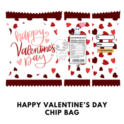 Happy Valentine's Day Chip Bag Loot Bag
