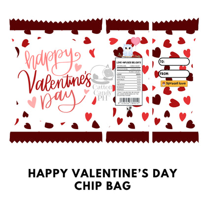Happy Valentine's Day Chip Bag Loot Bag