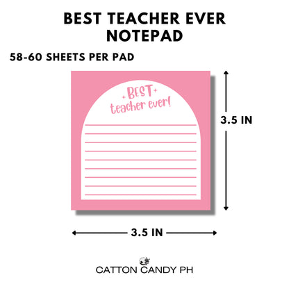 Happy Teacher's Day Best Teacher Ever Notepad Memo pad