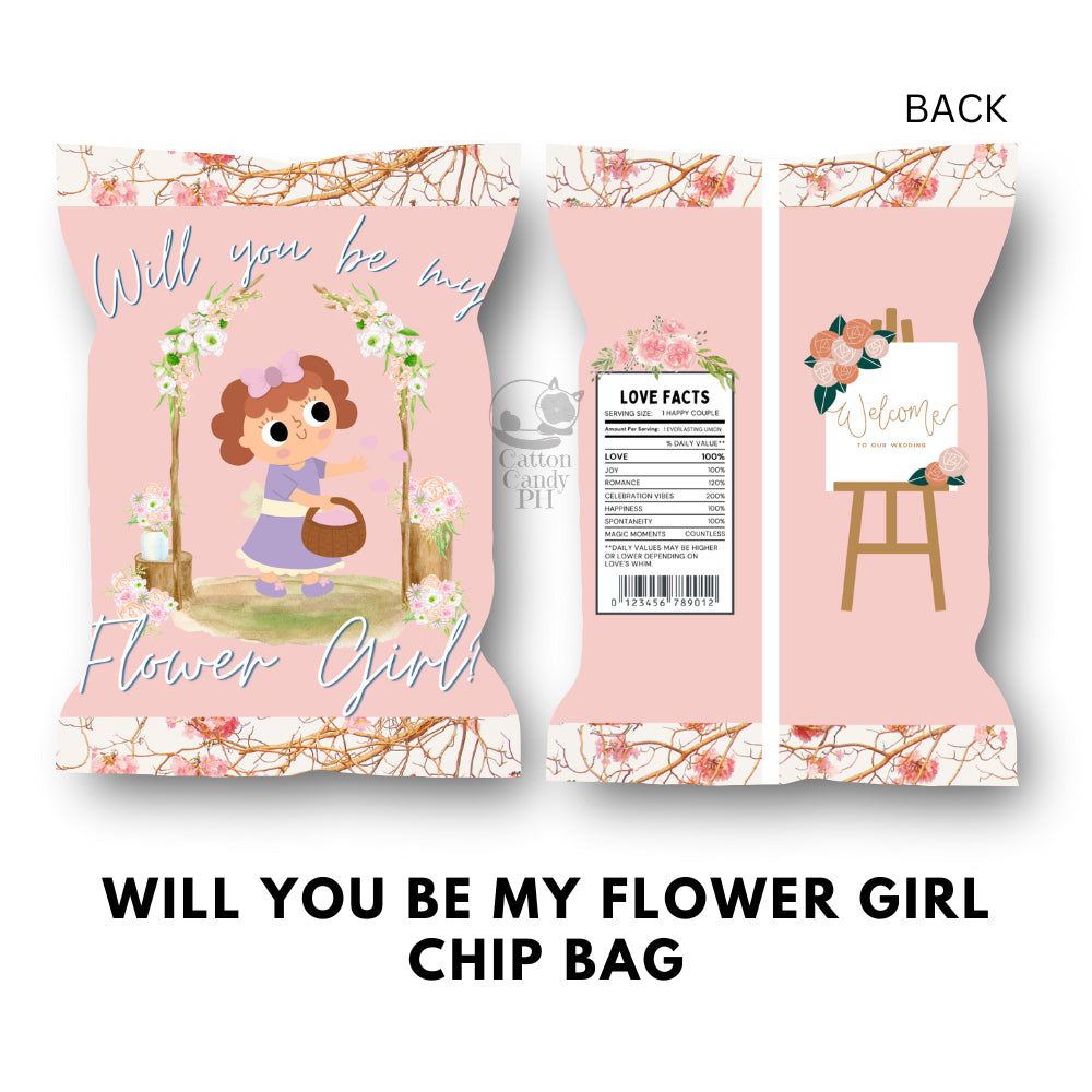 Bridesmaid Groomsman Flower Girl Ring Bearer Wedding Sponsors Proposal Gift Chip Bag
