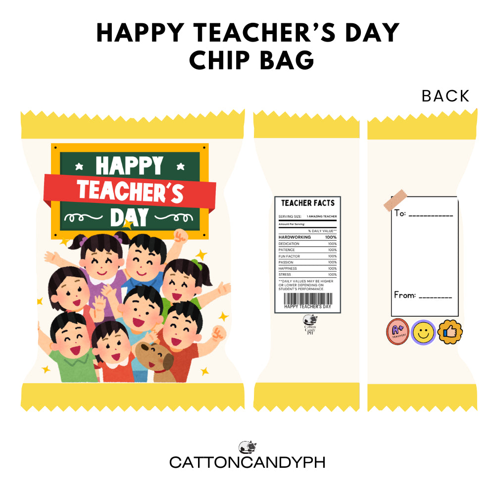 Happy Teacher's Day Chip Bag | Loot Bag | Gift Bag