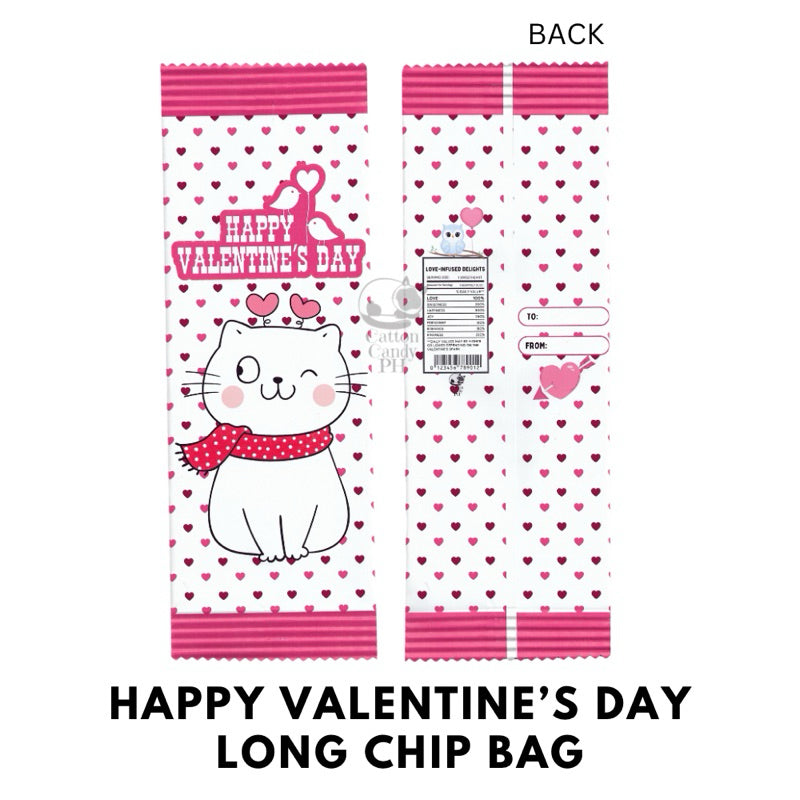 Valentine’s Day Heart’s Day Long Chip Bag Loot Bag Party Favor