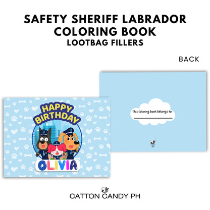 Personalized coloring book loot bag fillers Party favors Birthday Souvenirs