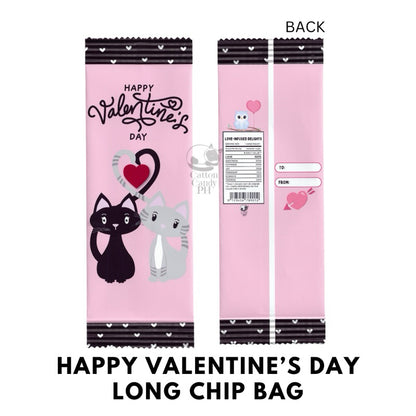 Valentine’s Day Heart’s Day Long Chip Bag Loot Bag Party Favor