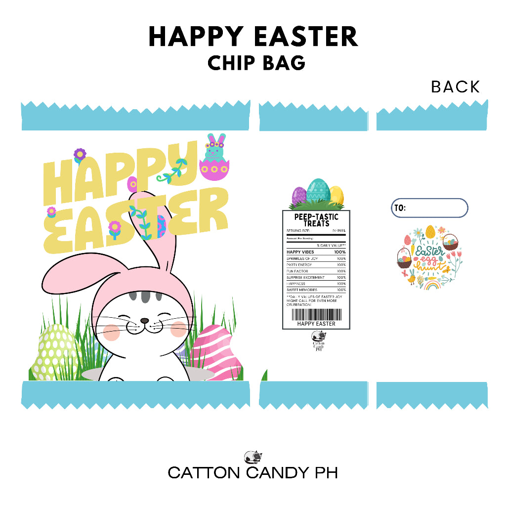 Happy Easter Sunday | Easter Egg Hunt | Chip Bag Loot Bag Party Holiday Favor