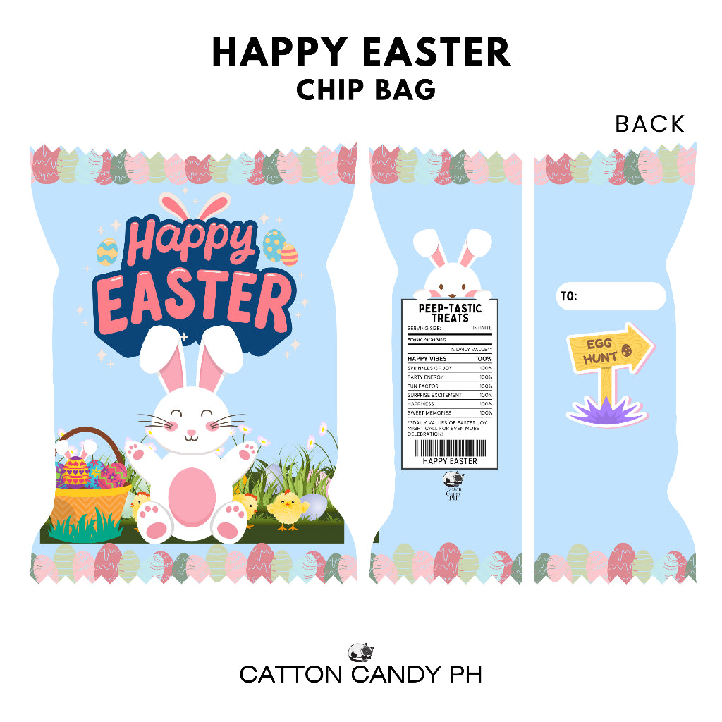Happy Easter Sunday | Easter Egg Hunt | Chip Bag Loot Bag Party Holiday Favor