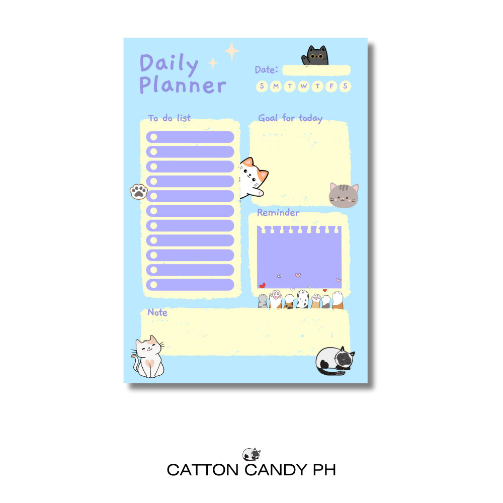 Cat Design Daily Planner Notepad