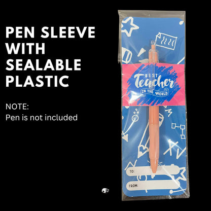 Happy Teacher's Day Pen Sleeve With Plastic (No pen included)