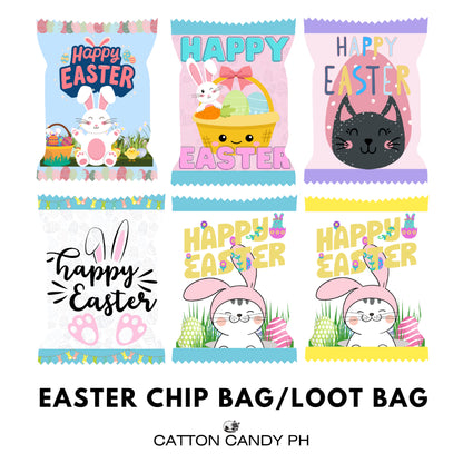 Happy Easter Sunday | Easter Egg Hunt | Chip Bag Loot Bag Party Holiday Favor