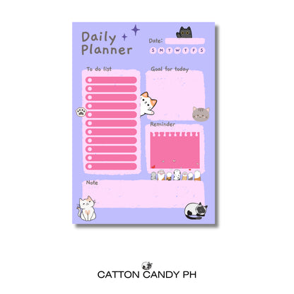 Cat Design Daily Planner Notepad