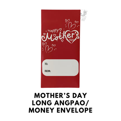 Mother's Day Long Angpao Money Envelope: Festive Cash Gift Holder