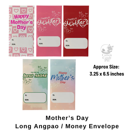 Mother's Day Long Angpao Money Envelope: Festive Cash Gift Holder